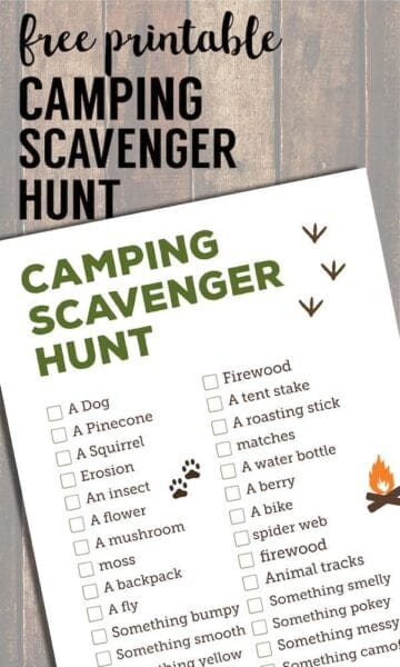 This is a good example for a good scavenger hunt list.